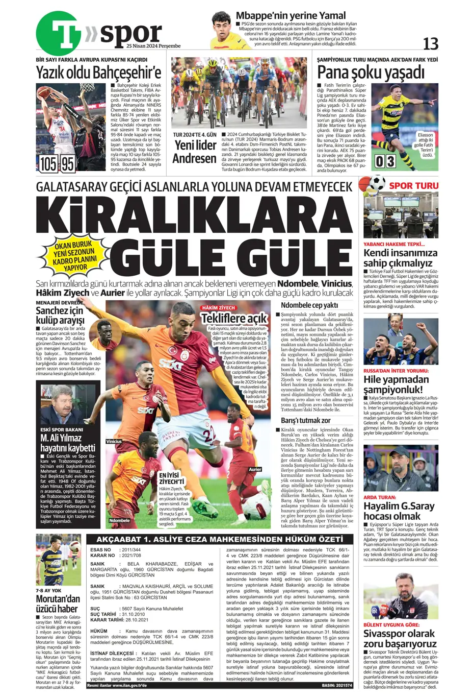 "Yeni sezona yeni Fenerbahçe" | Sporun manşetleri - 36