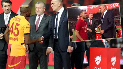 Seremonide İbrahim Hacıosmanoğlu'nun elini sıkmadı: Galatasaray'da Serhat Doğan'dan tepki