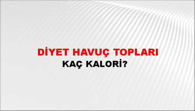Diyet Havuç Topları Diyet Havuç Topları