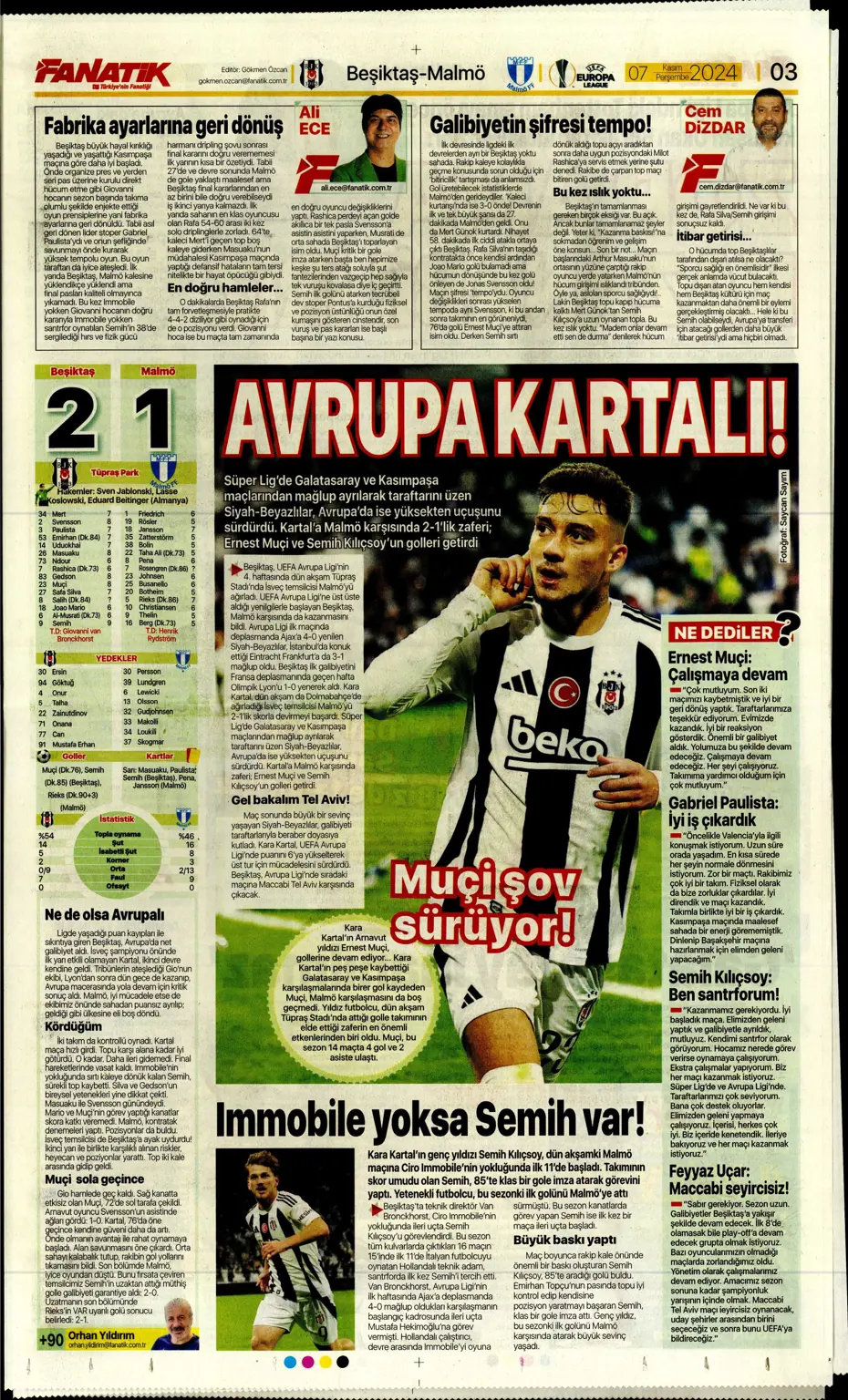 "Fenerbahçe'den Boca Juniors'a rest" | Sporun manşetleri (7 Kasım 2024) - 5