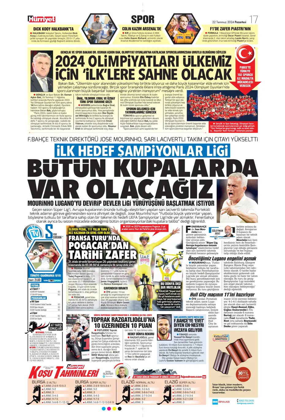 "Kara Kartal'a Asensio müjdesi" | Sporun manşetleri (22 Temmuz 2024) - 17