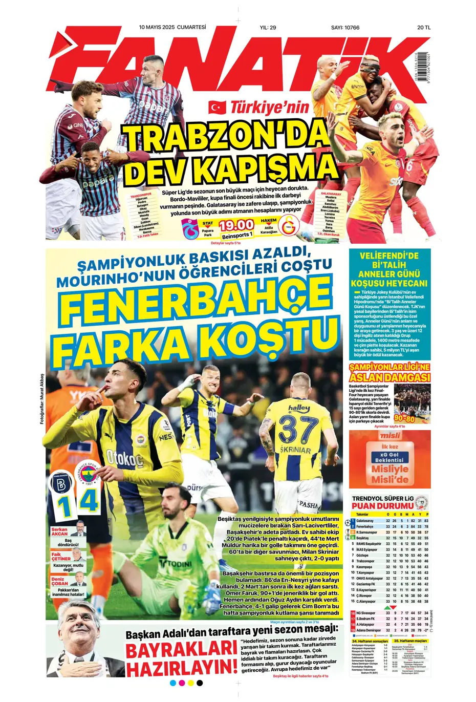 "Türkiye'de bir ilk oldu" | Sporun manşetleri (10 Mayıs 2025) - 3