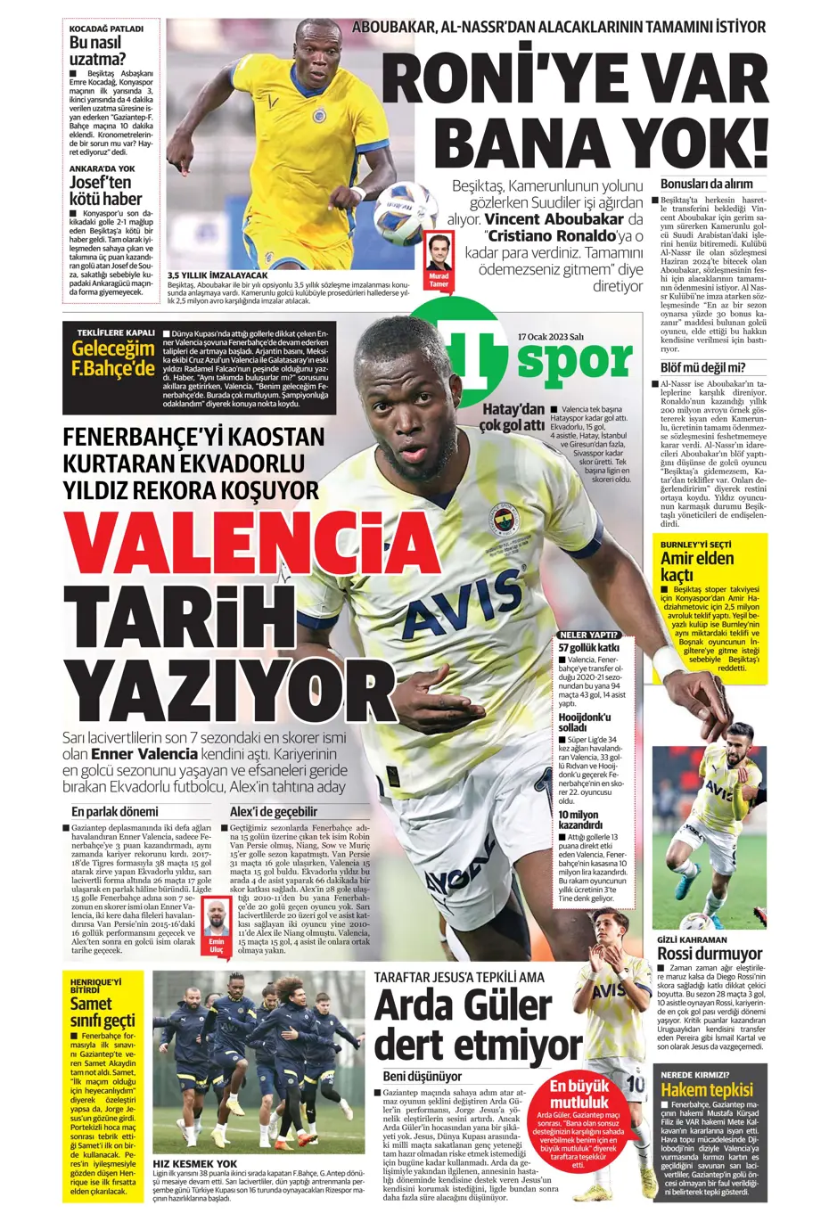 Sporun Manşetleri (17 Ocak 2023) - 23