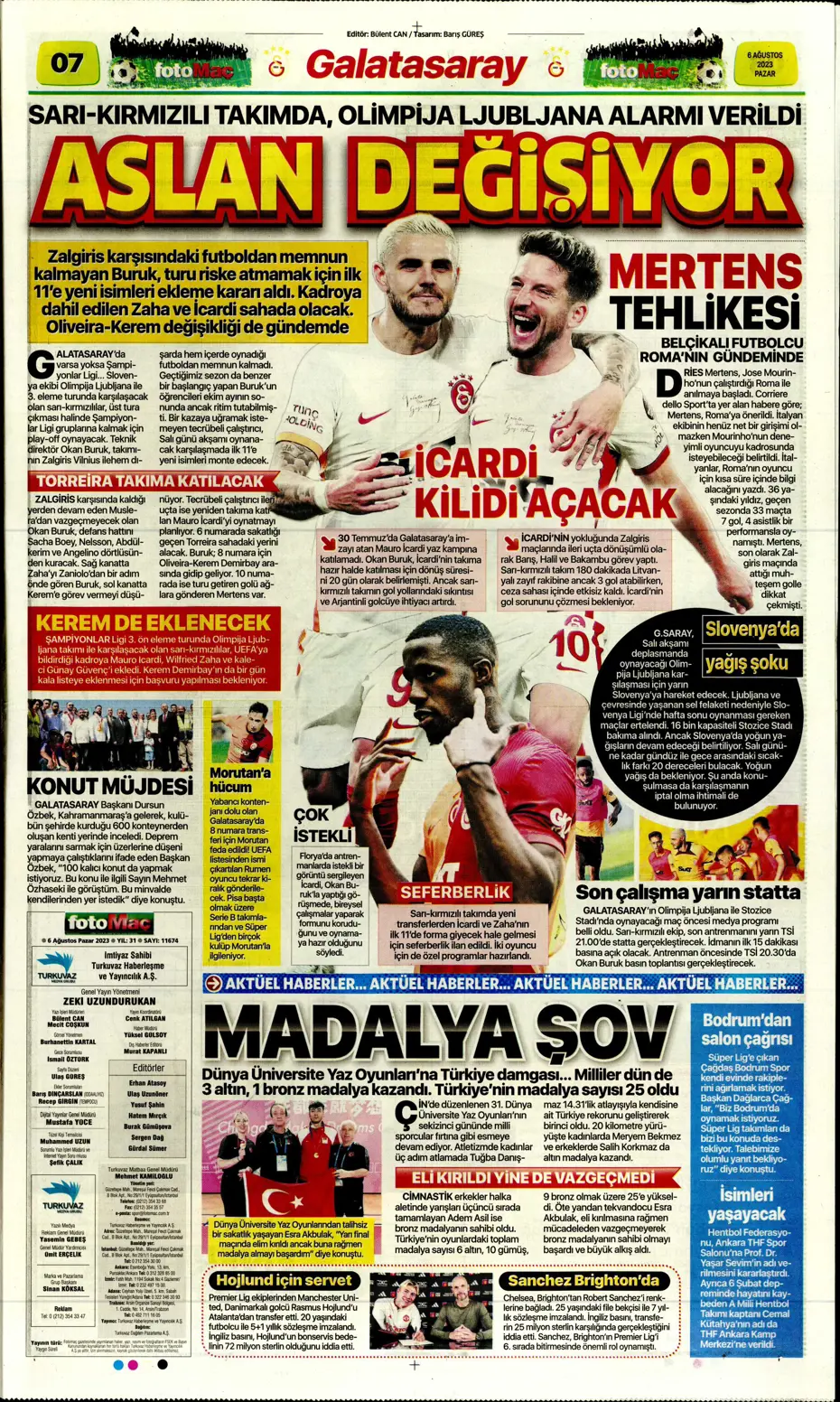 "Fener'e dünya yıldızı" | Sporun Manşetleri (6 Ağustos 2023) - 13