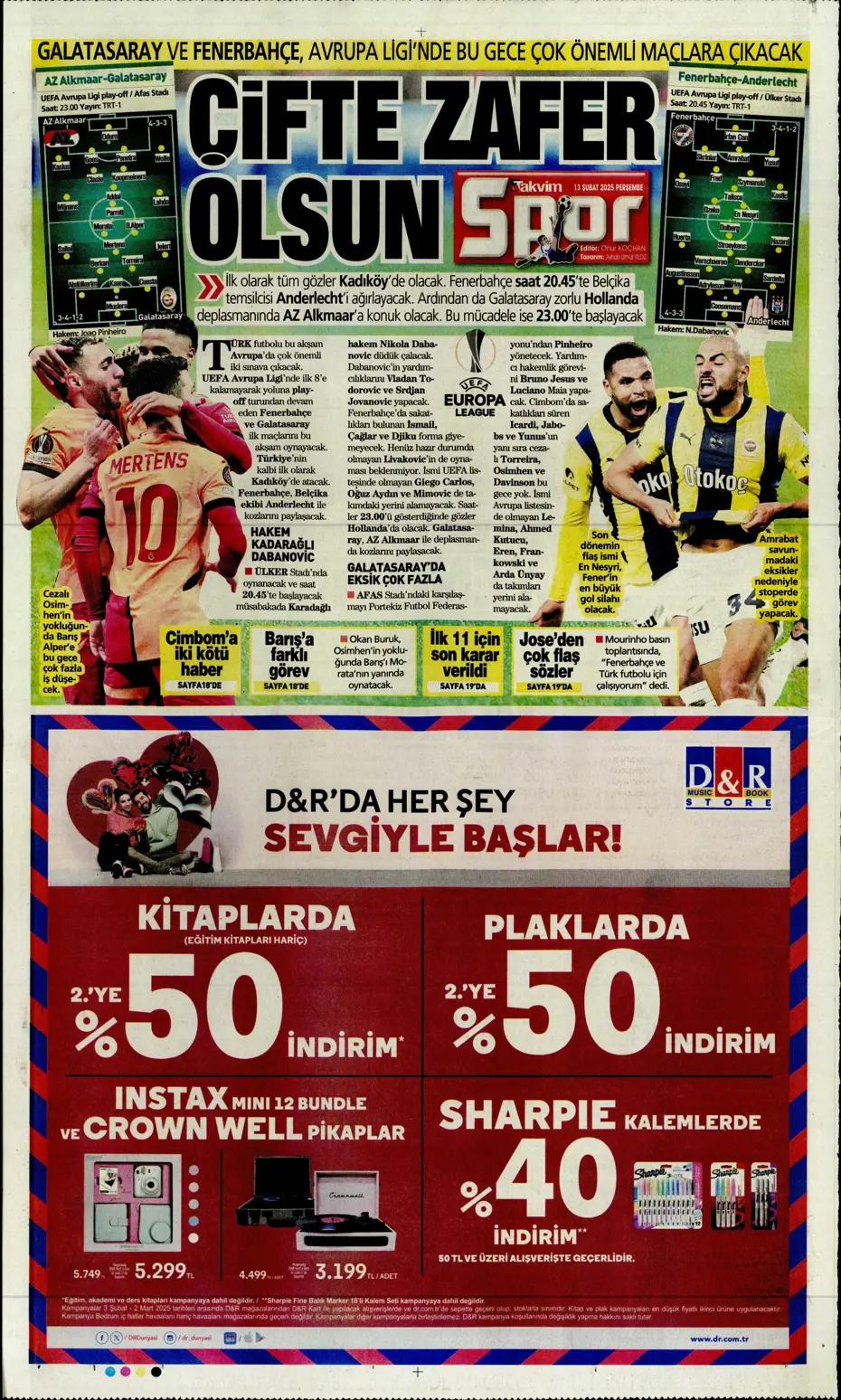 "Bugün vur, haftaya tur" | Sporun manşetleri - 34