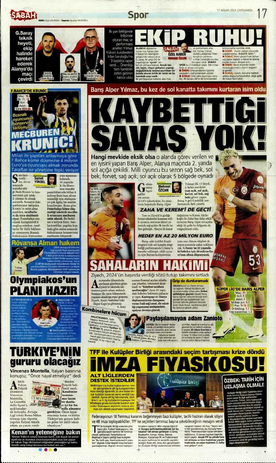 "Fenerbahçe ve Galatasaray'ın Barreiro kapışması" | Sporun manşetleri - 18