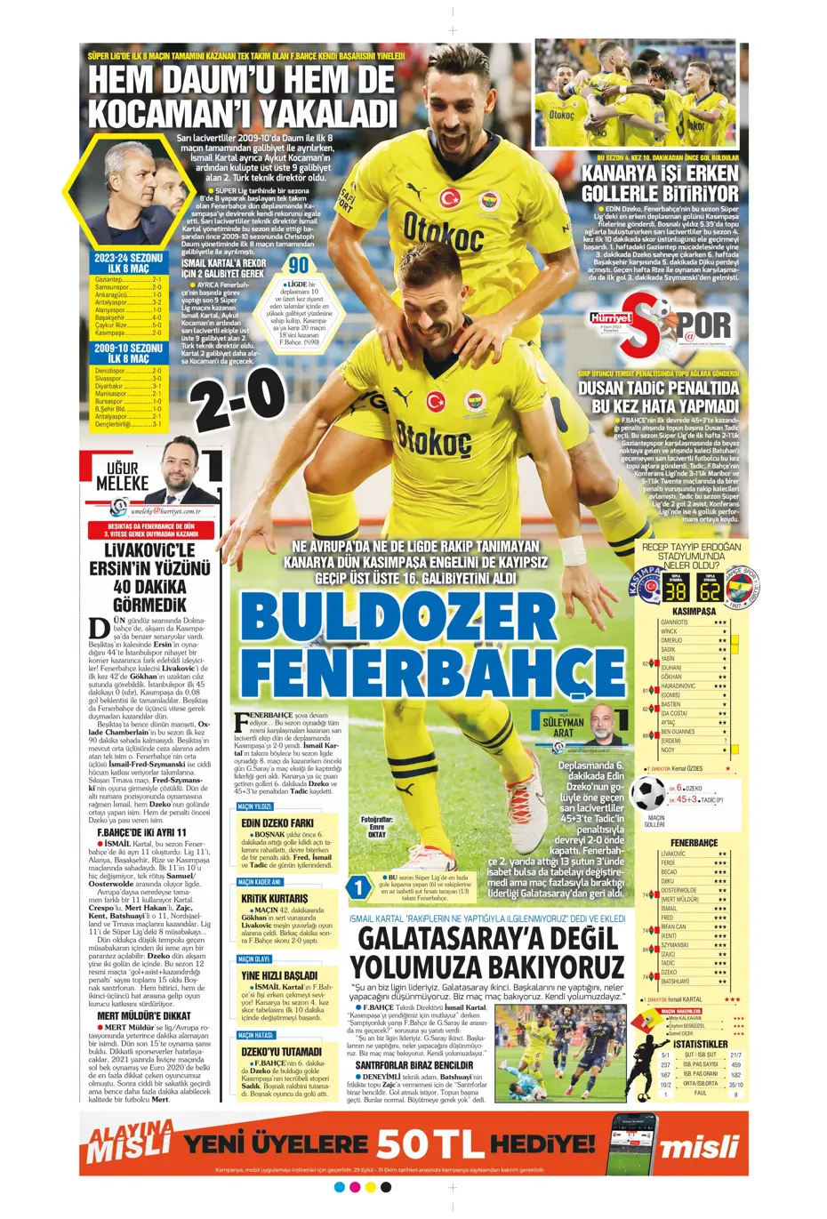 "Ağa da paşa da Fenerbahçe" | Sporun manşetleri (9 Ekim 2023) - 21 "Ağa da paşa da Fenerbahçe" | Sporun manşetleri (9 Ekim 2023) - 21