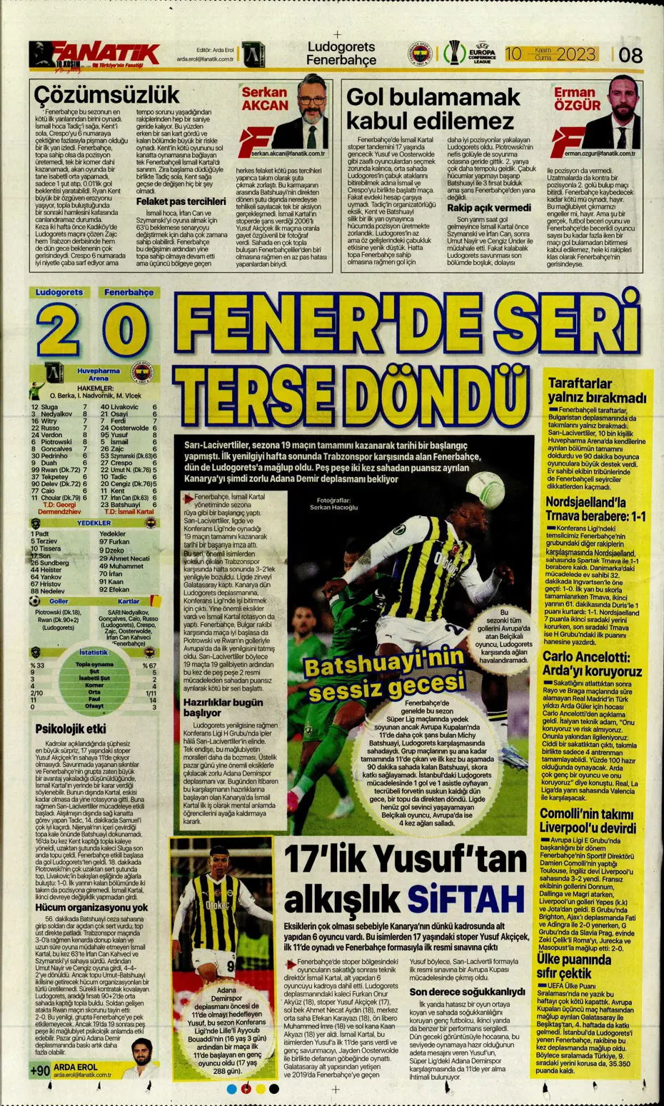 "Antonio Nobre'den skandal cevap" | Sporun manşetleri (10 Kasım 2023) - 10