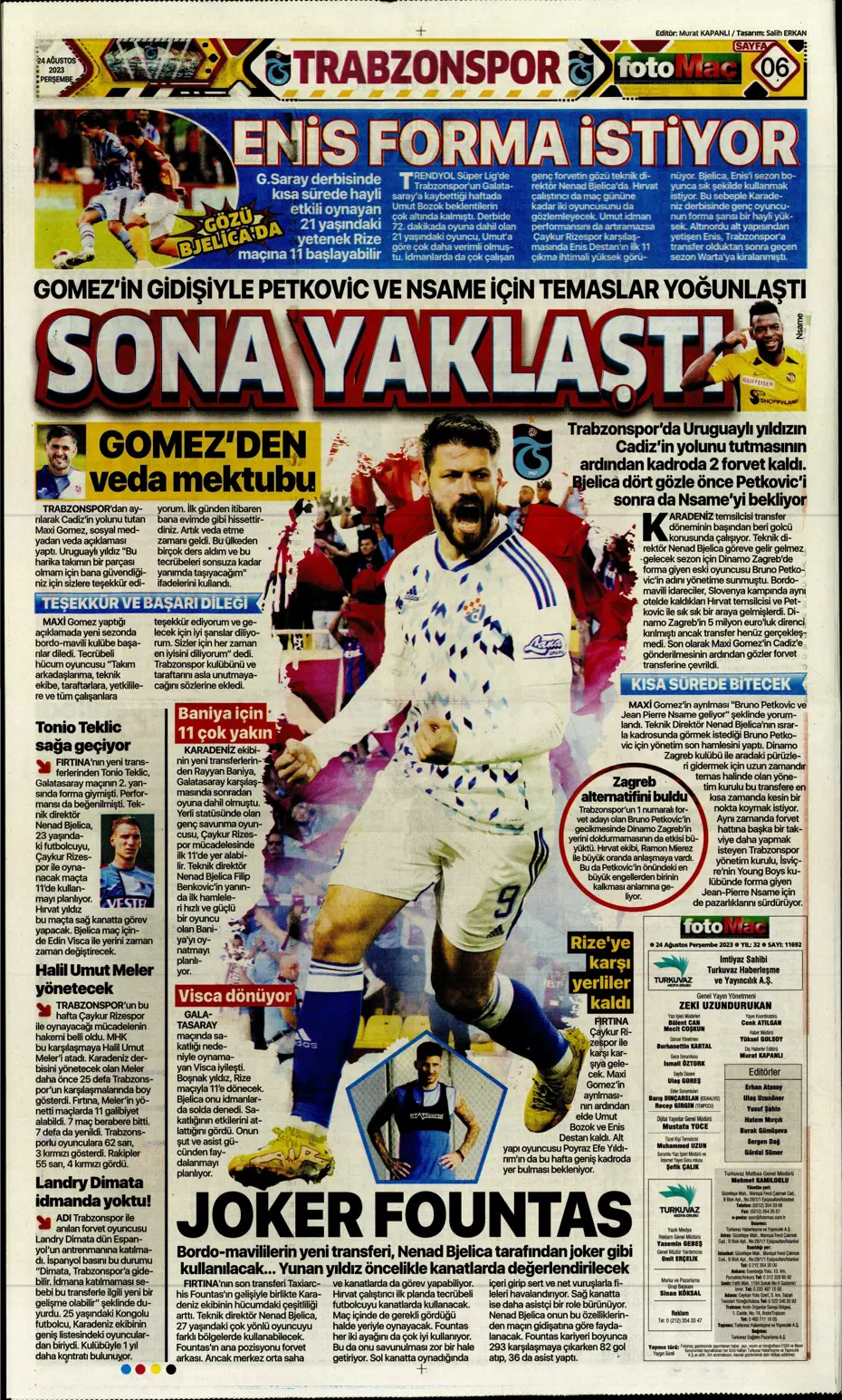 "İyi ki varsın Mauro Icardi" | Sporun manşetleri (24 Ağustos 2023) - 17