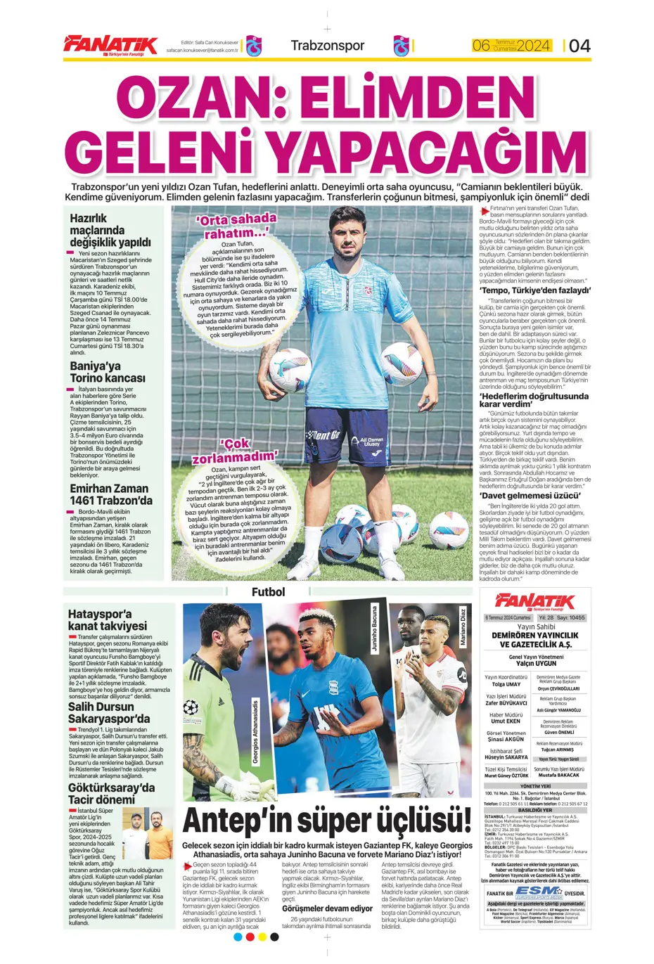 "Avrupalı selam dur! Türkler geliyor" | Sporun manşetleri (6 Temmuz 2024) - 7