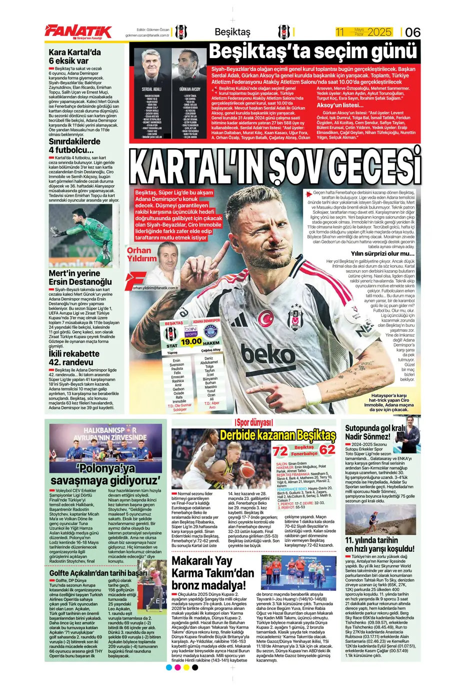 "Cimbom şampiyo..." | Sporun manşetleri - 6