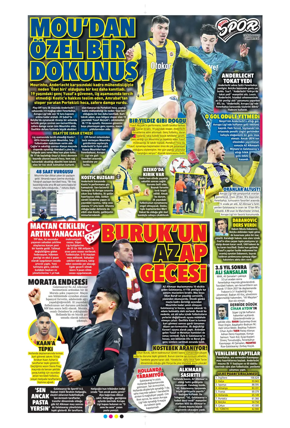 "Cimbom'da OHAL ilanı" | Sporun manşetleri (15 Şubat 2025) - 28