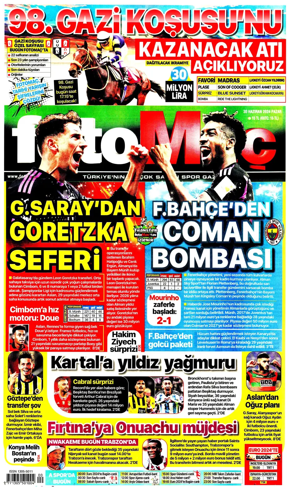 "Galatasaray'dan Goretzka seferi" | Sporun Manşetleri (30 Haziran 2024) - 10 "Galatasaray'dan Goretzka seferi" | Sporun Manşetleri (30 Haziran 2024) - 10