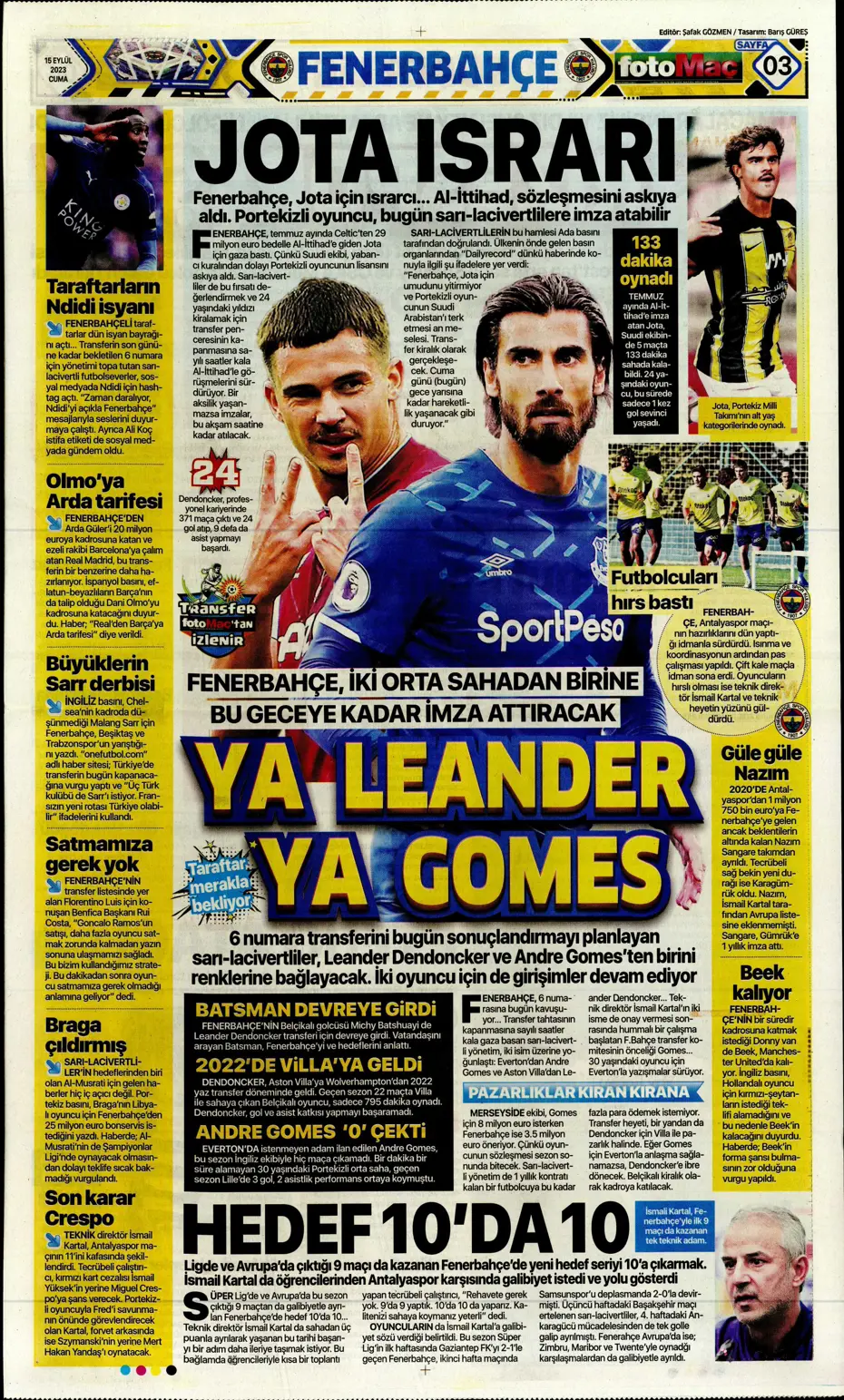 "Kartal'da Xeka seferberliği" | Sporun Manşetleri - 13