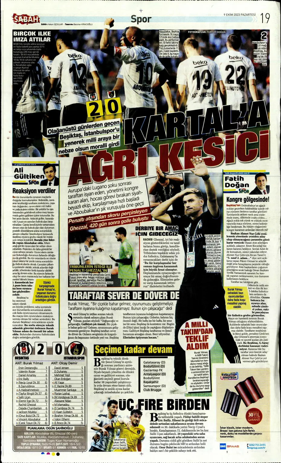 "Ağa da paşa da Fenerbahçe" | Sporun manşetleri (9 Ekim 2023) - 33 "Ağa da paşa da Fenerbahçe" | Sporun manşetleri (9 Ekim 2023) - 33