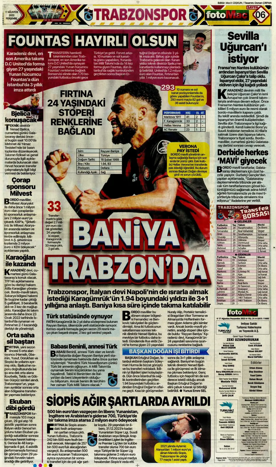 "Anderson Talisca için yoğun mesai" | Sporun Manşetleri - 10