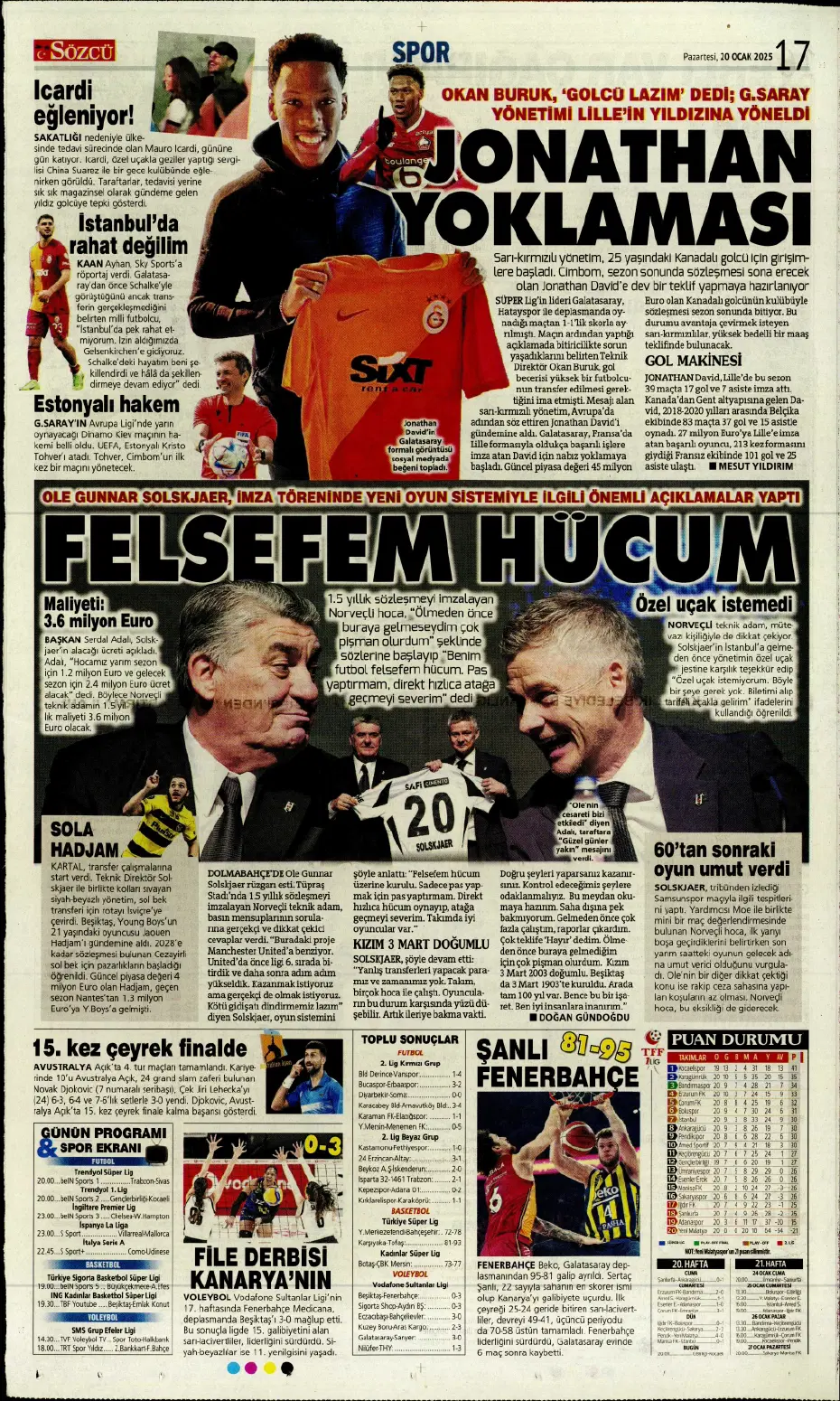 "Galatasaray dünyaca ünlü yıldızı İstanbul'a getiriyor" | Sporun manşetleri - 21 "Galatasaray dünyaca ünlü yıldızı İstanbul'a getiriyor" | Sporun manşetleri - 21