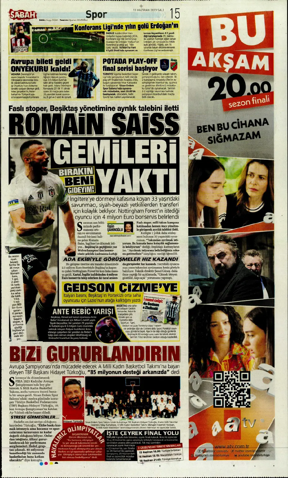 "Dembele hamlesi" | Sporun Manşetleri - 13 "Dembele hamlesi" | Sporun Manşetleri - 13