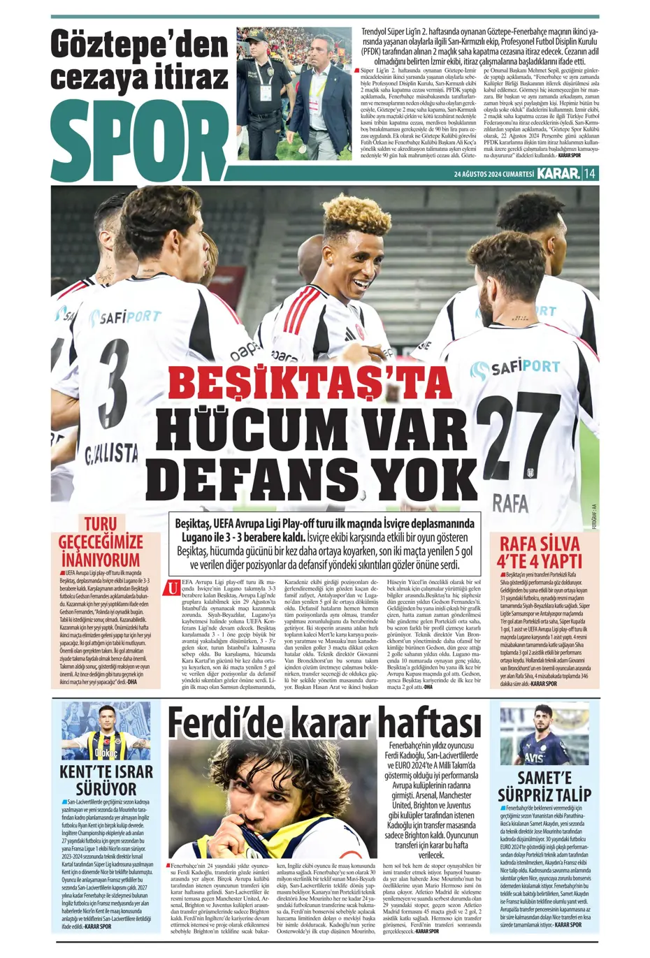 "Fenerbahçe'den Danilo Pereira sürprizi" | Sporun manşetleri - 16 "Fenerbahçe'den Danilo Pereira sürprizi" | Sporun manşetleri - 16