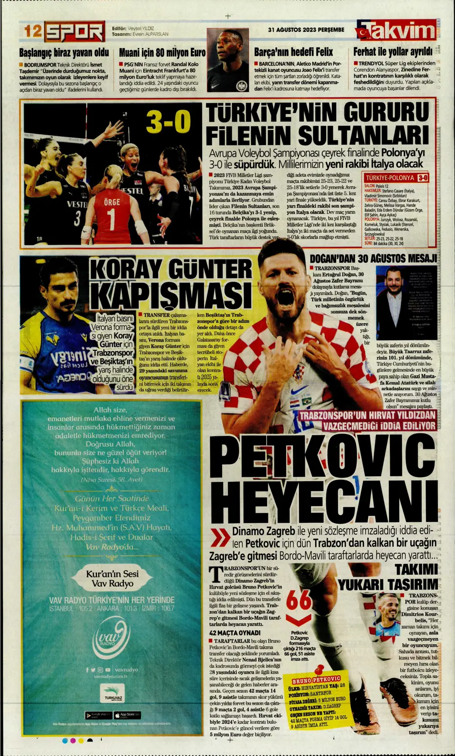 "Sergio Ramos formayı giydi" | Sporun manşetleri (31 Ağustos 2023) - 29 "Sergio Ramos formayı giydi" | Sporun manşetleri (31 Ağustos 2023) - 29