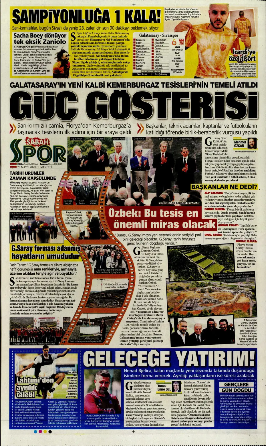 "Aslan'dan dev hamle" Günün spor manşetleri (20 Mayıs 2023) - 15