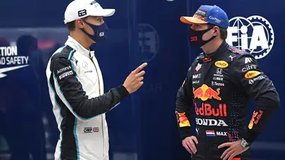 Max Verstappen'den George Russell'a tehdit