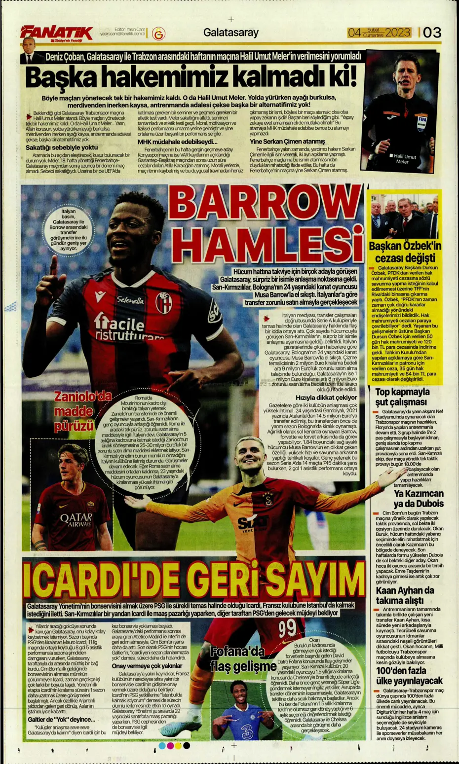 Sporun Manşetleri (4 Şubat 2023) - 6