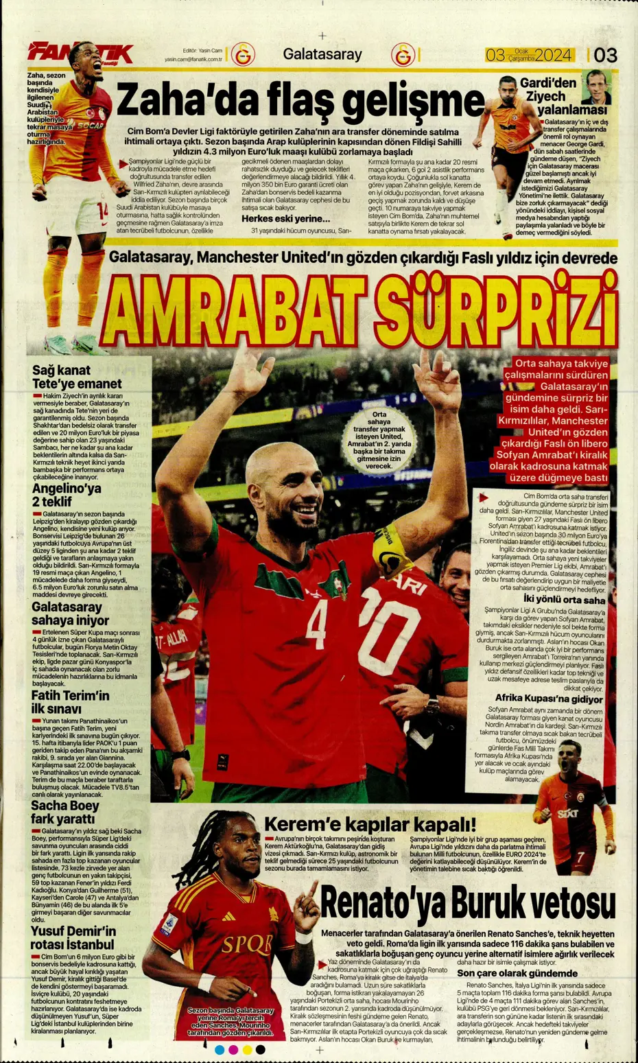 "Kartal'da Gabigol sürprizi" | Sporun manşetleri (3 Ocak 2024) - 6