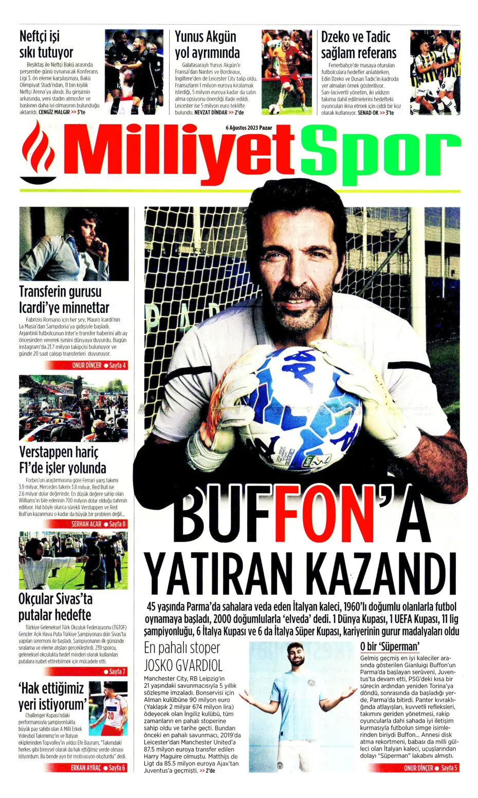 "Fener'e dünya yıldızı" | Sporun Manşetleri (6 Ağustos 2023) - 17