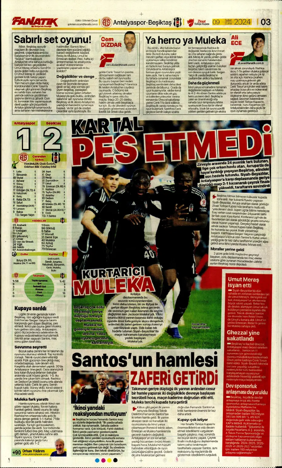 "Icardi &amp; Dzeko'yu geçti" | Sporun manşetleri (9 Şubat 2024) - 2