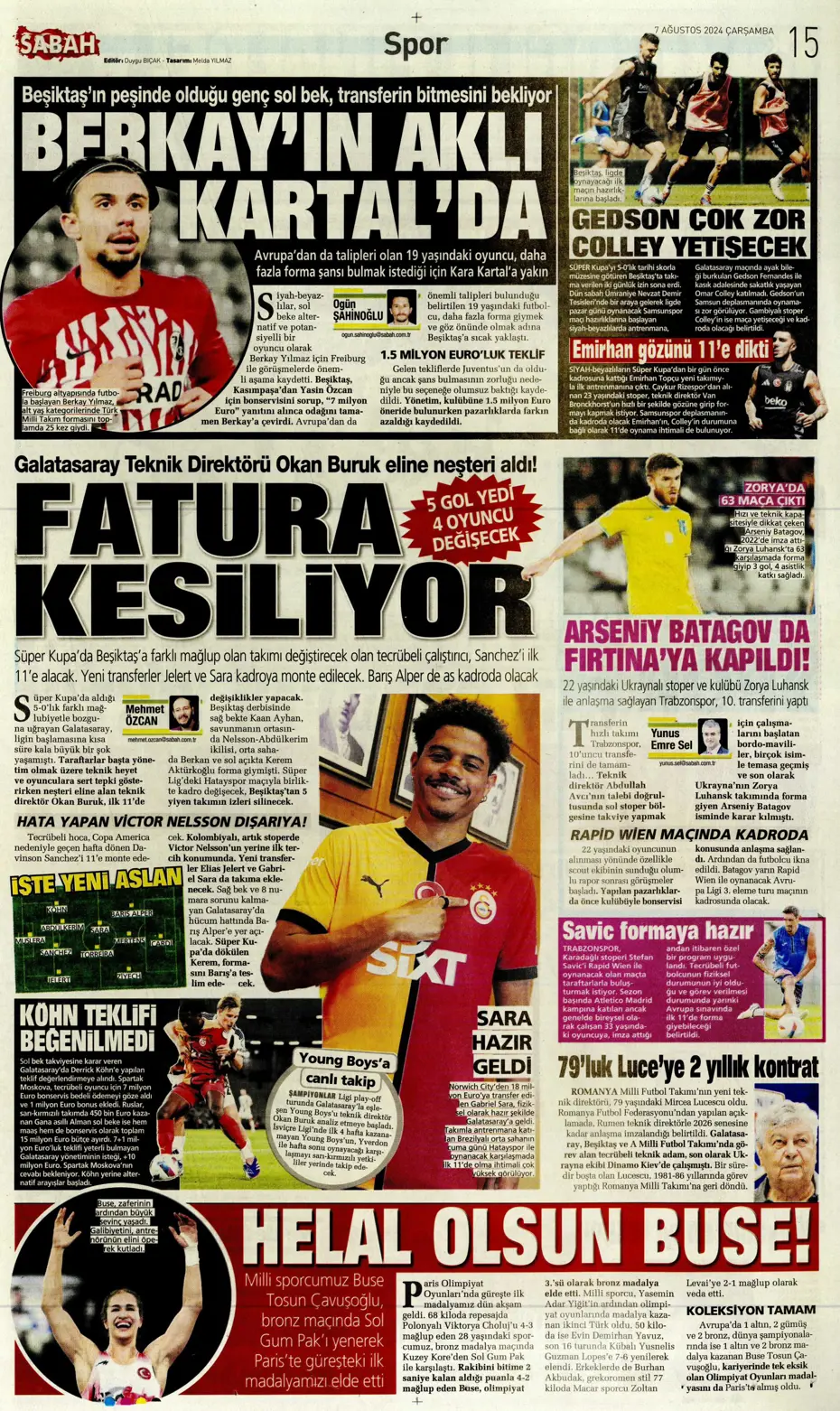 "12 milyon euroya Becao" | Sporun manşetleri - 24 "12 milyon euroya Becao" | Sporun manşetleri - 24