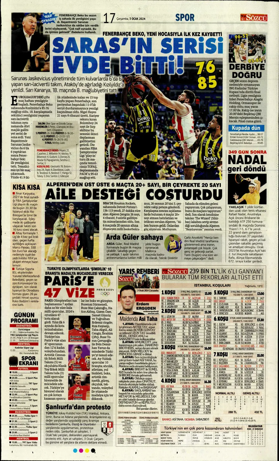 "Kartal'da Gabigol sürprizi" | Sporun manşetleri (3 Ocak 2024) - 27