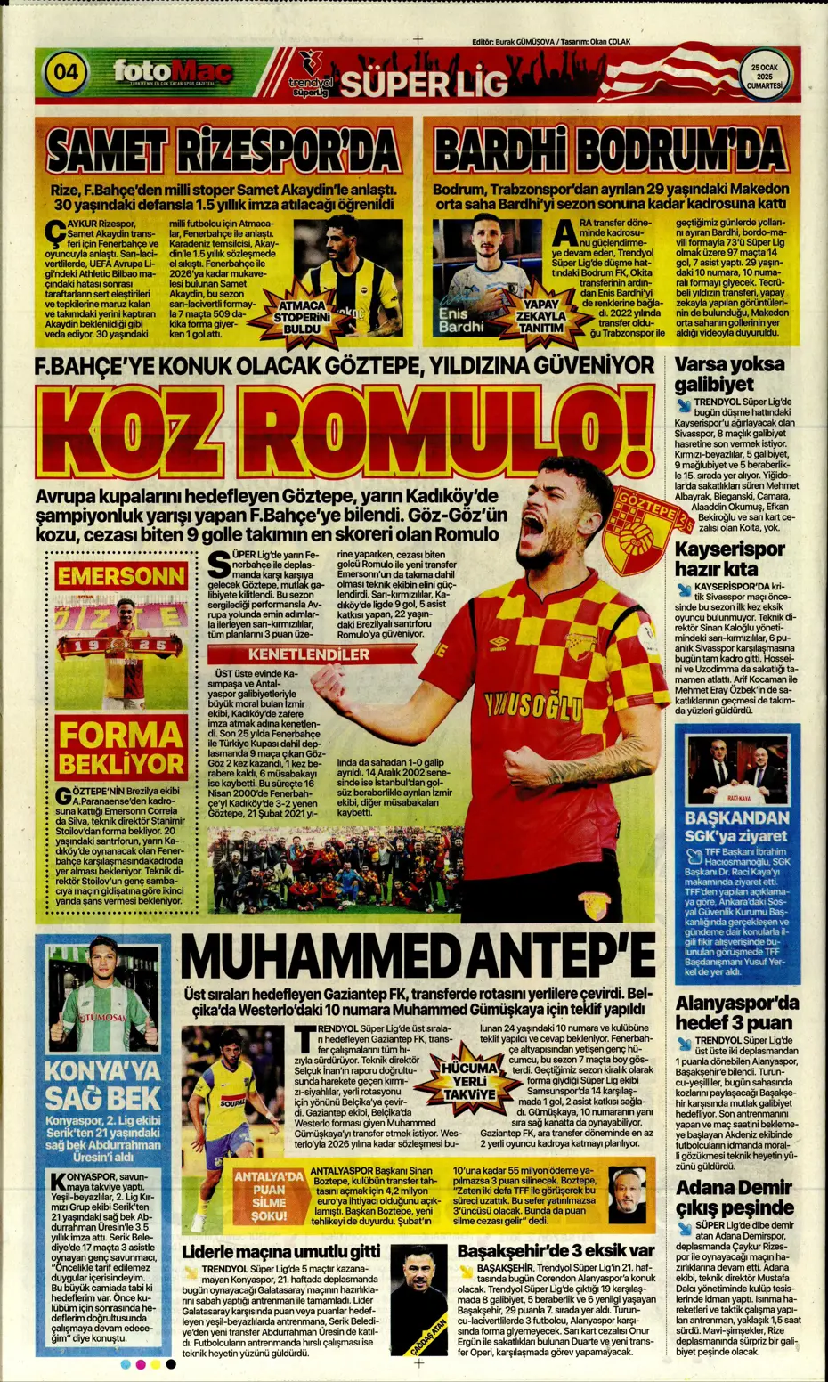 "UEFA bizi birbirimize düşürecek!" | Sporun manşetleri (25 Ocak 2025) - 13