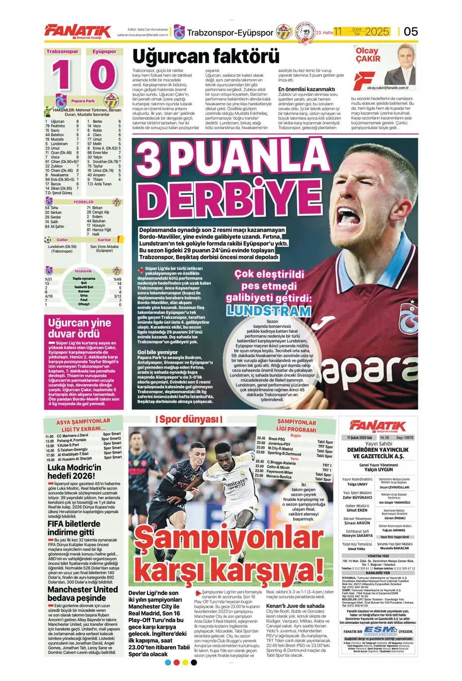 "Sezon sonu Fati" | Sporun manşetleri - 9