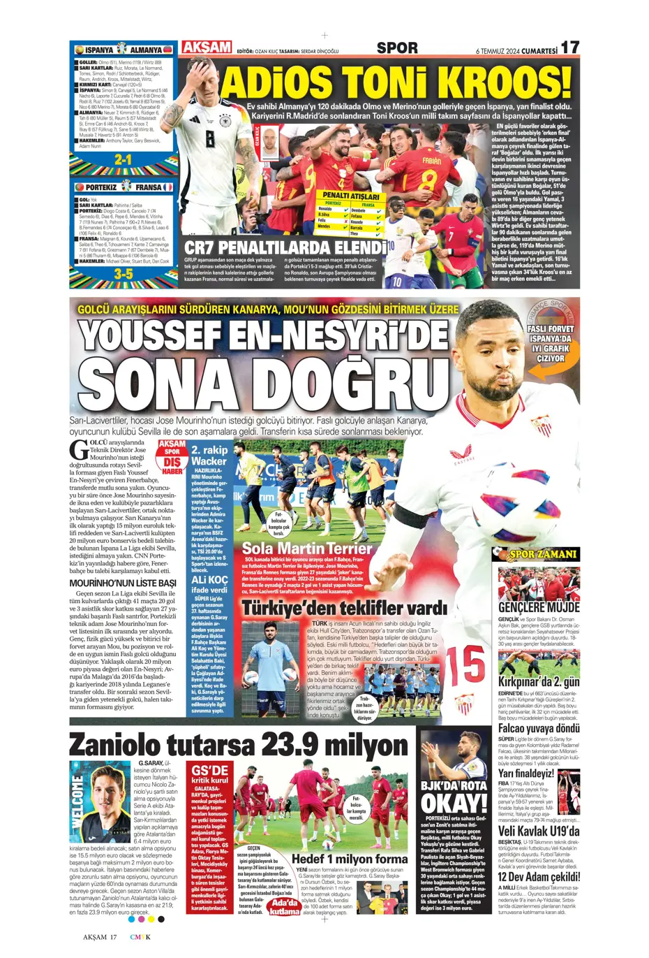 "Avrupalı selam dur! Türkler geliyor" | Sporun manşetleri (6 Temmuz 2024) - 5