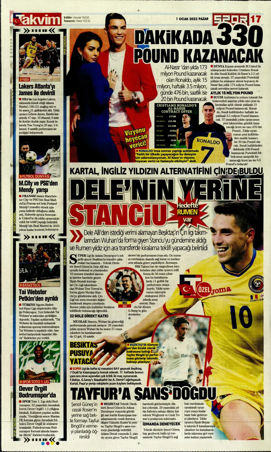 Sporun Manşetleri (1 Ocak 2023) - 34