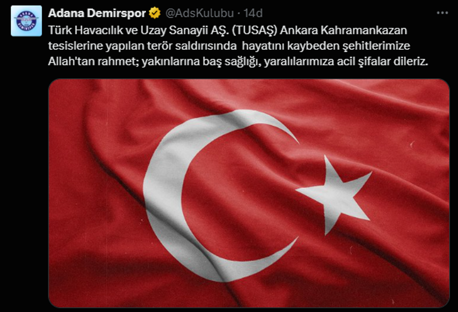Spor camiası Ankara'daki terör saldırısını kınadı - 6