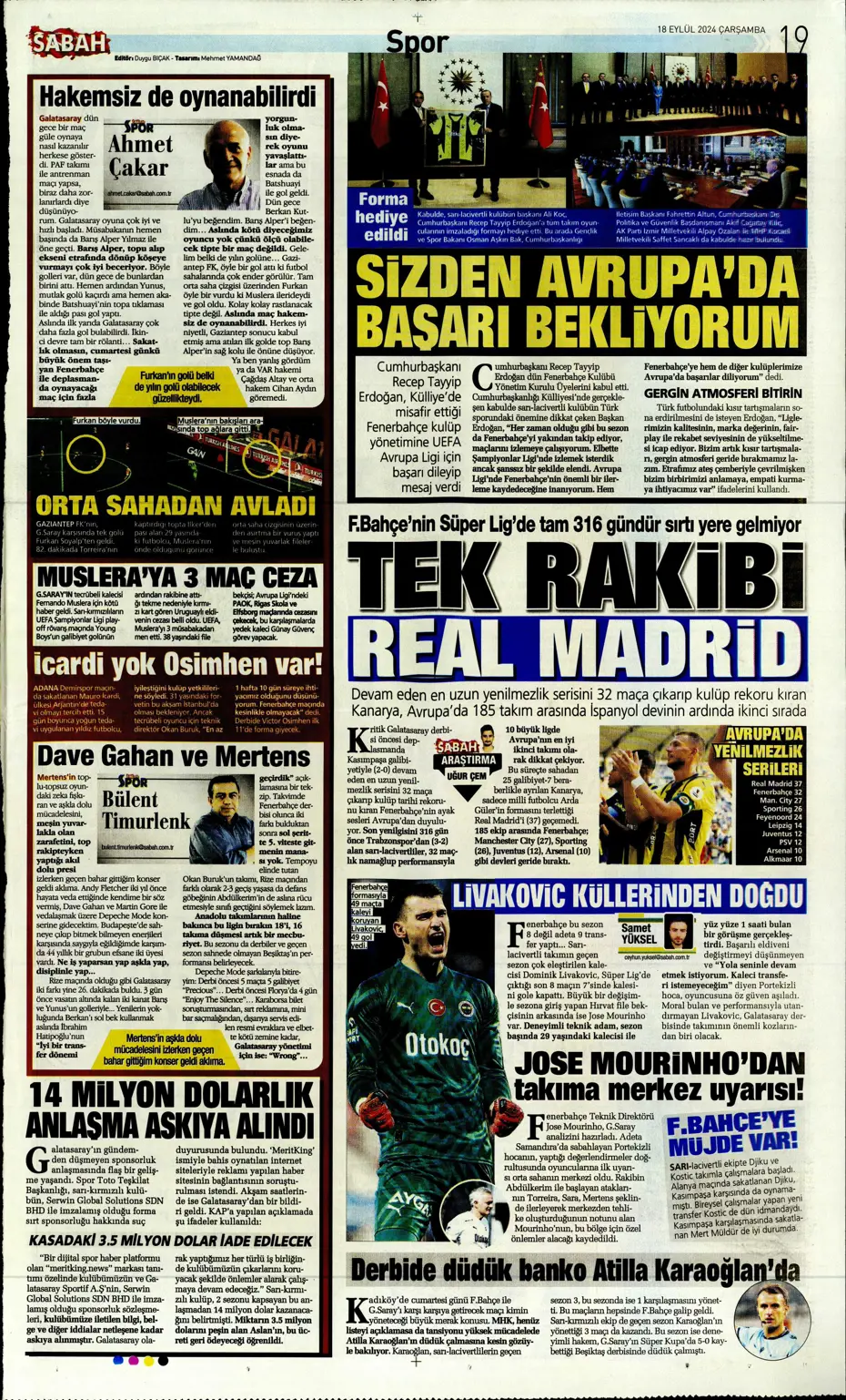 "Jose Mourinho'dan derbi kararı" | Sporun manşetleri - 29 "Jose Mourinho'dan derbi kararı" | Sporun manşetleri - 29