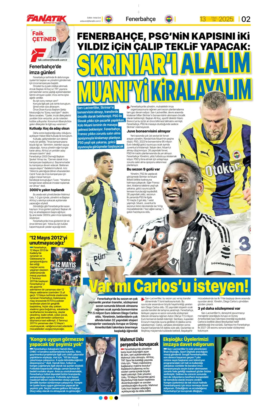 "Galatasaray, Osimhen için Napoli ile anlaştı" | Sporun manşetleri - 2