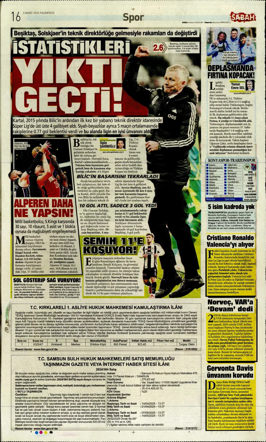 "Zirvede fark 4" | Sporun manşetleri - 28