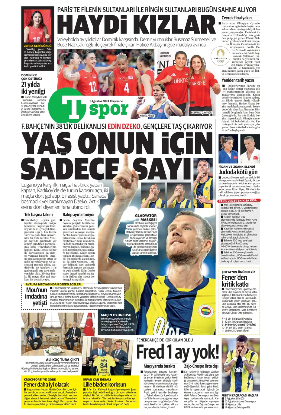 "McTominay Aslan oluyor" | Sporun manşetleri (1 Ağustos 2024) - 34 "McTominay Aslan oluyor" | Sporun manşetleri (1 Ağustos 2024) - 34