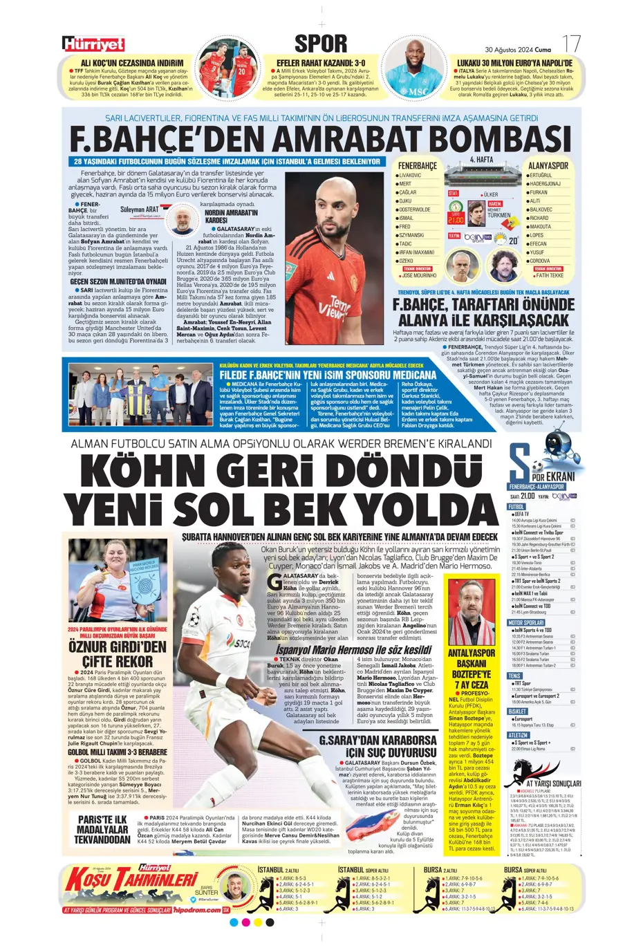 "Galatasaray yönetiminden flaş karar" | Sporun manşetleri (30 Ağustos 2024) - 22 "Galatasaray yönetiminden flaş karar" | Sporun manşetleri (30 Ağustos 2024) - 22