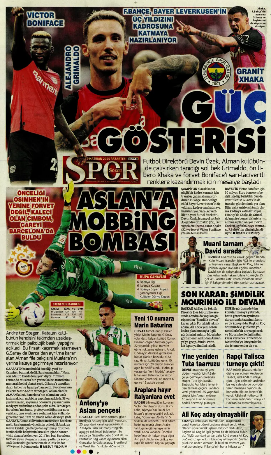 "Hakim Ziyech geri dönüyor" | Sporun manşetleri - 29