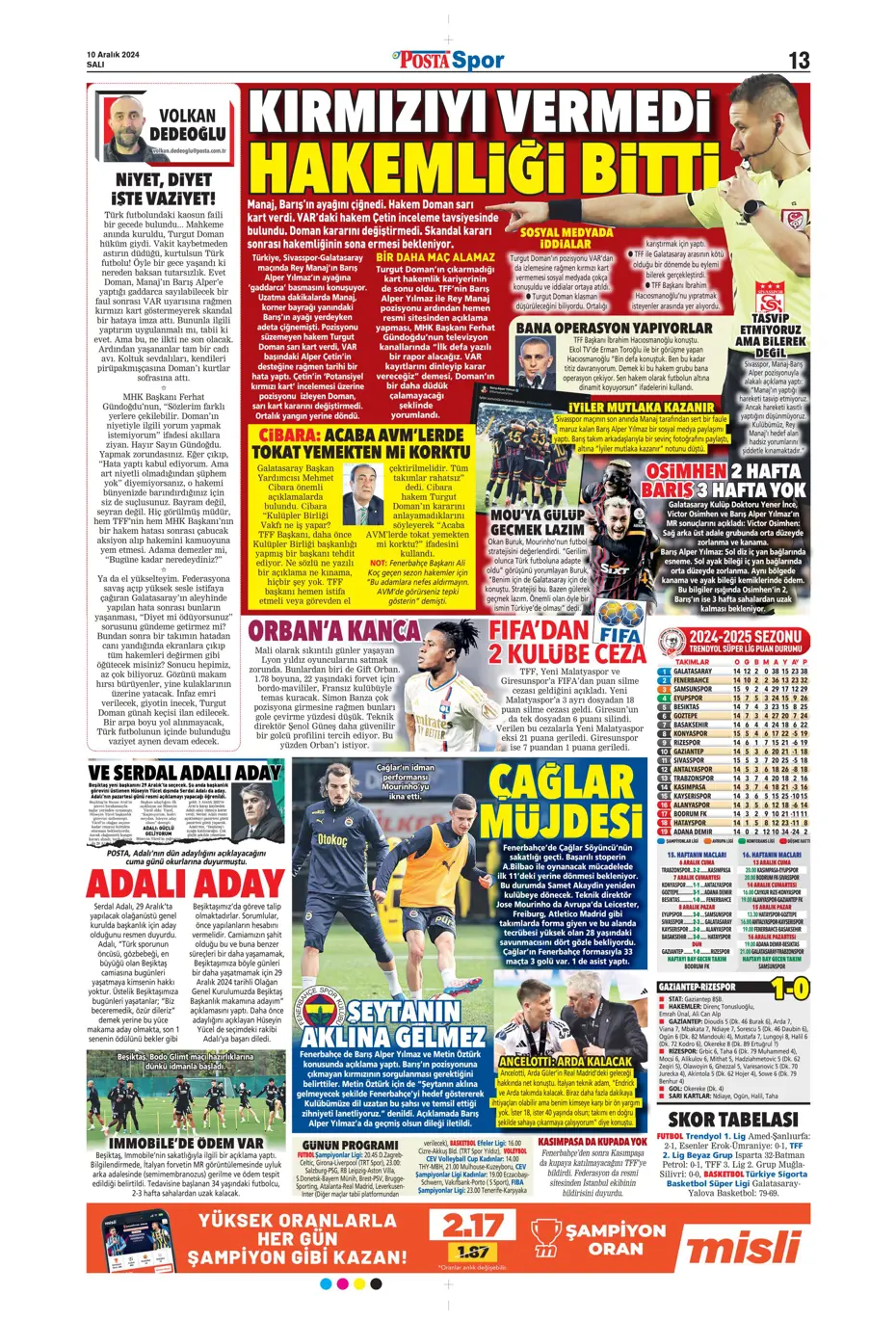"Orban'ı Osimhen getiriyor" | Sporun manşetleri - 15