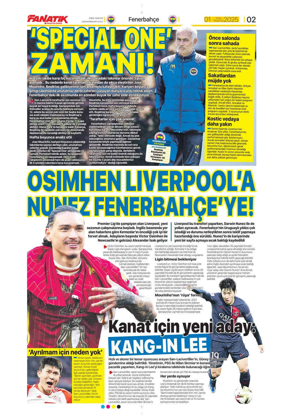 "Aslan'ın Sane planı" | Sporun manşetleri - 3