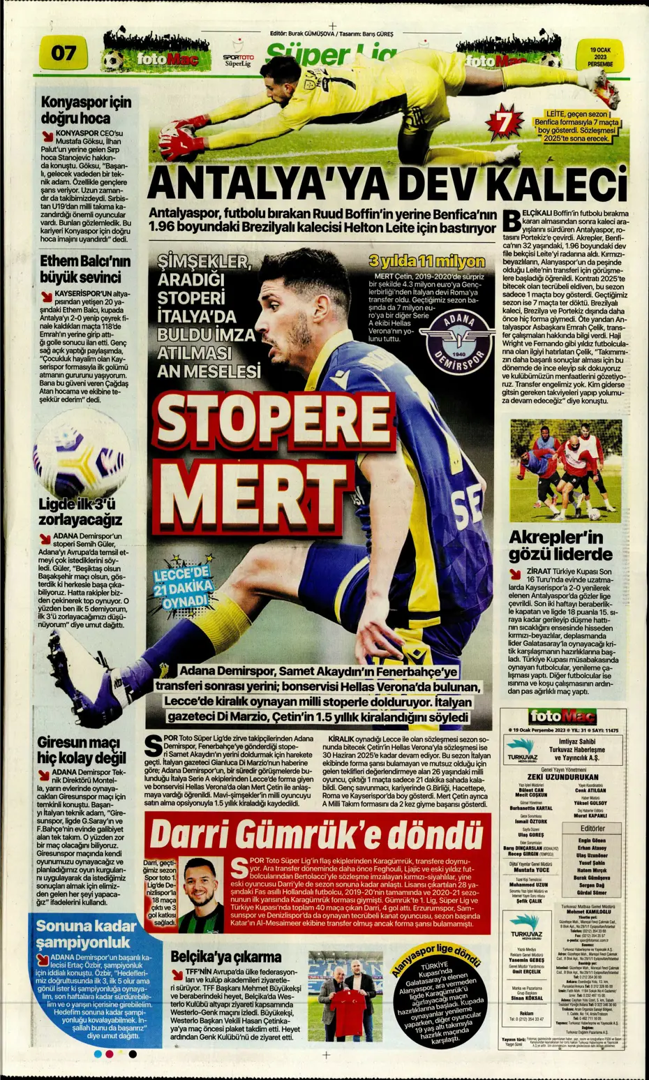 Sporun Manşetleri (19 Ocak 2023) - 9