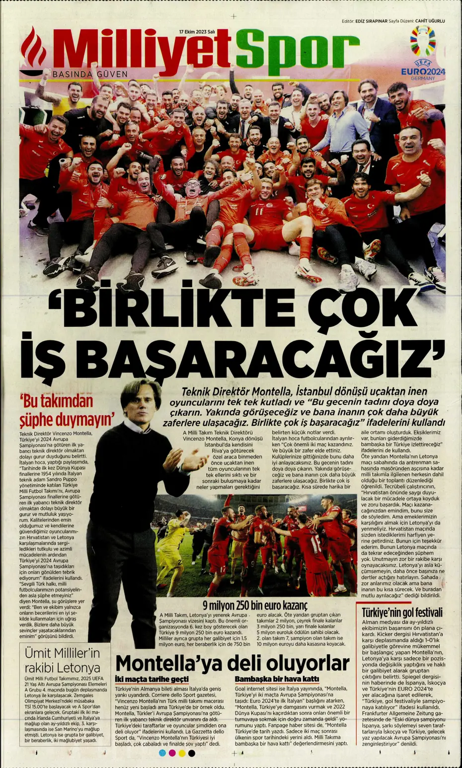 "Türk duvarı Abdülkerim Bardakcı" | Sporun manşetleri (17 Ekim 2023) - 27 "Türk duvarı Abdülkerim Bardakcı" | Sporun manşetleri (17 Ekim 2023) - 27