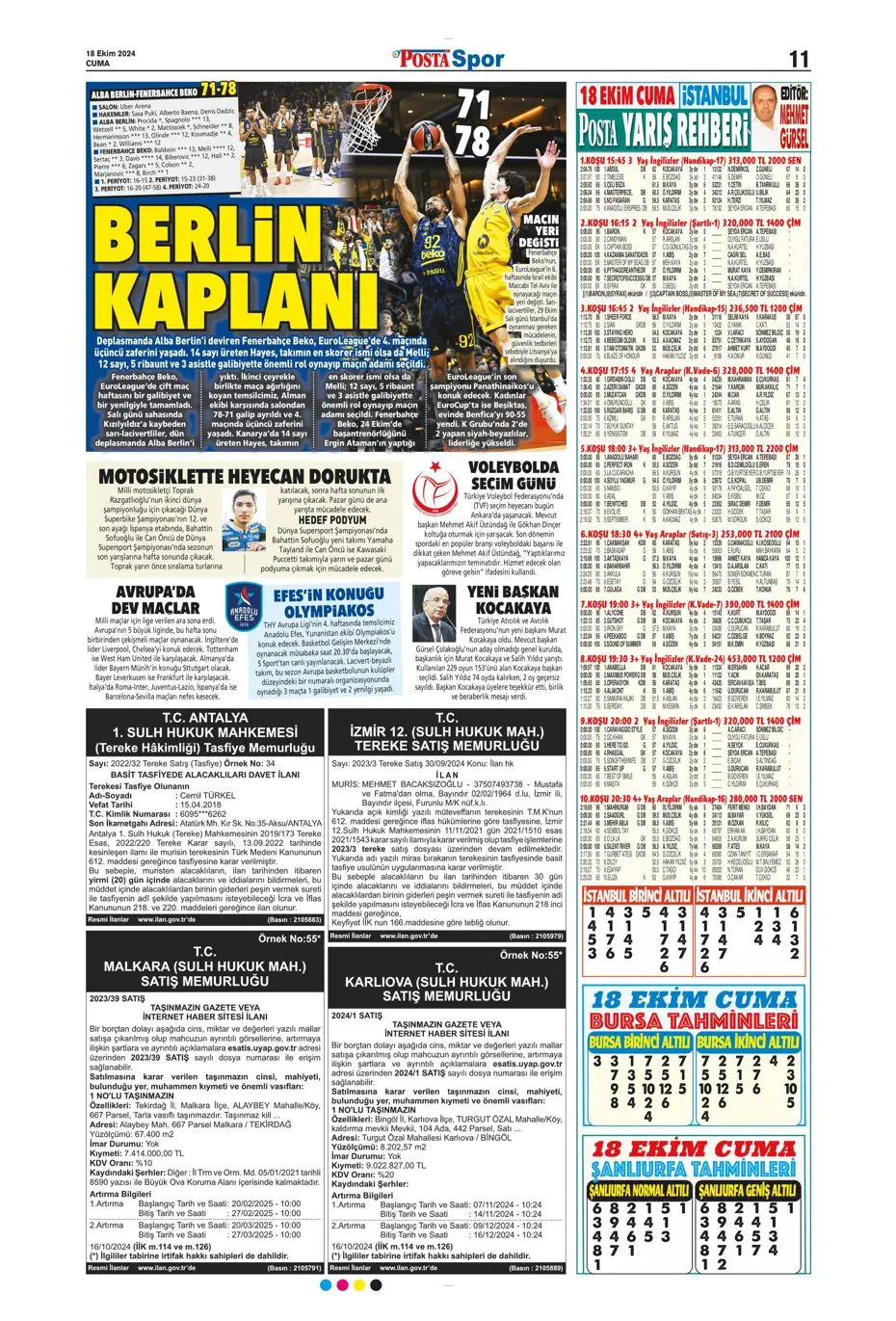 "Fenerbahçe'ye 1 milyar euroluk bomba" | Sporun manşetleri (18 Ekim 2024) - 25