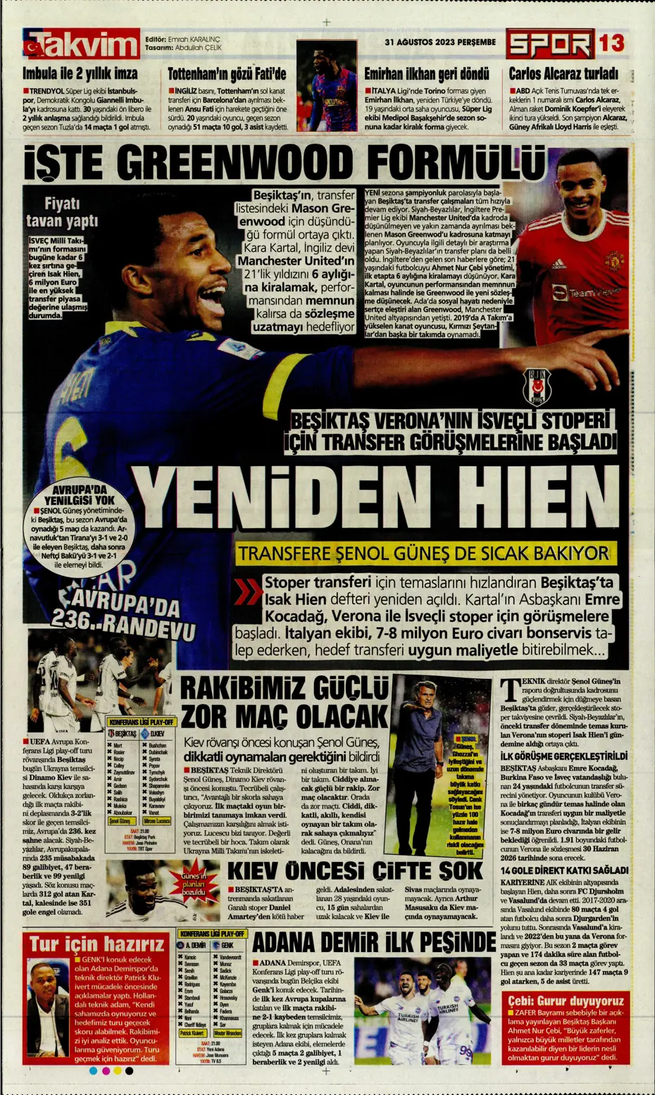 "Sergio Ramos formayı giydi" | Sporun manşetleri (31 Ağustos 2023) - 30 "Sergio Ramos formayı giydi" | Sporun manşetleri (31 Ağustos 2023) - 30