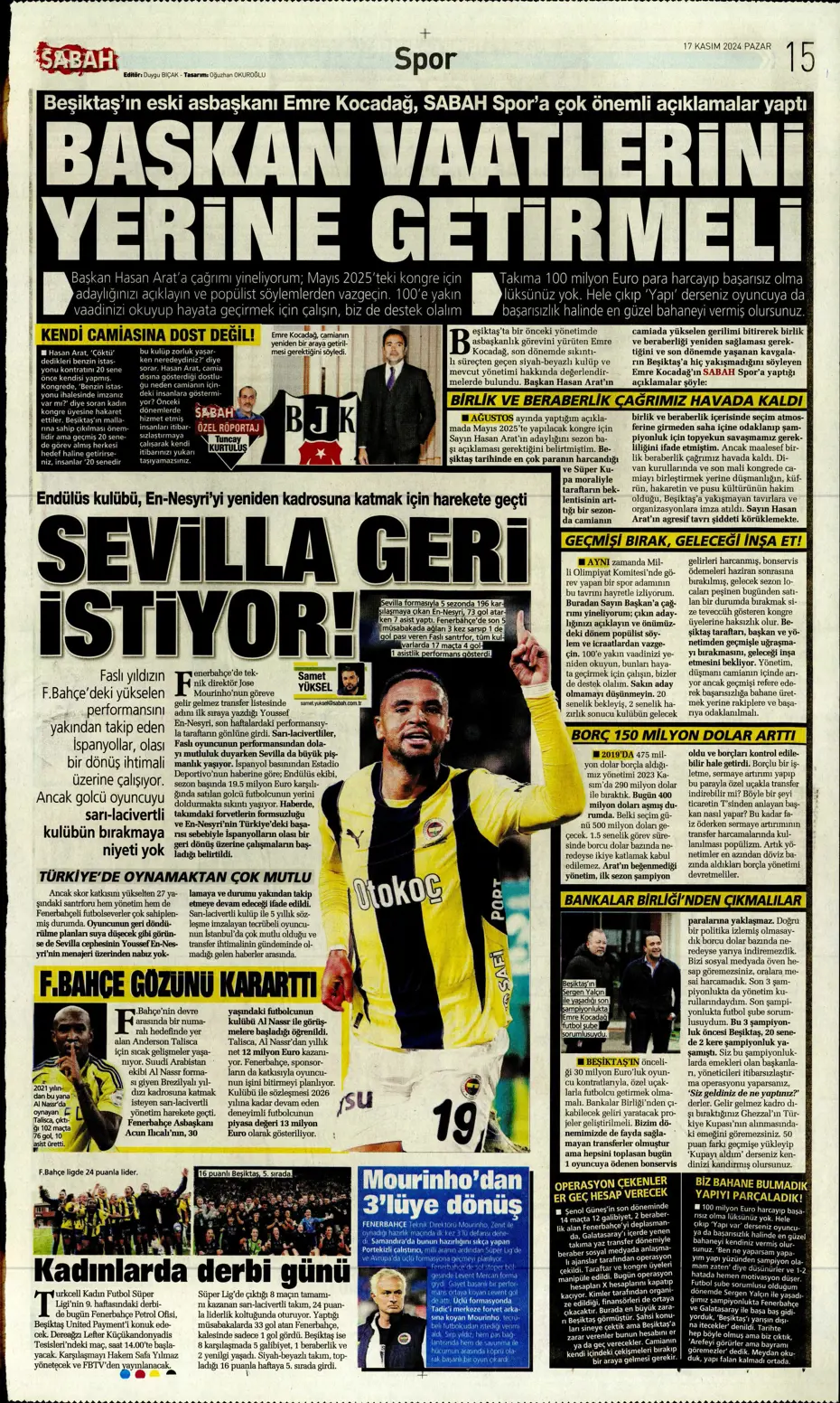 "Fenerbahçe'nin ocak ayı çilekleri" | Sporun manşetleri - 28